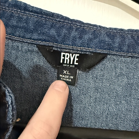 Frye Dark Blue Denim Jacket Dress - Picture 2 of 5